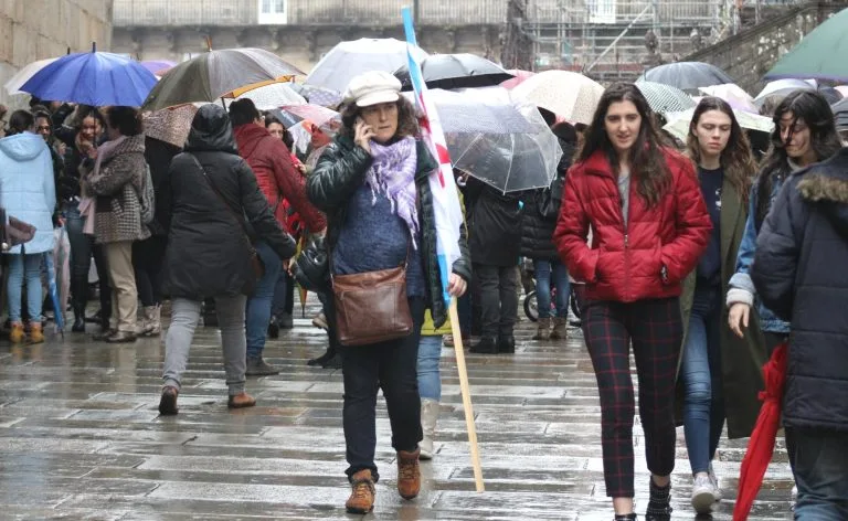 Laura Bugalho onte en Compostela.