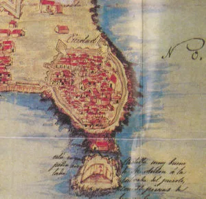 Mapa de Santans e Tapia, cedido polo Departamento de Proxectos Arquitectónicos e Urbanismo da UDC.